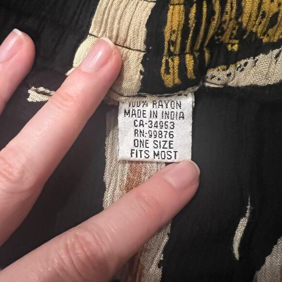 Gauze Aztec Boho Pants Straight Leg Harem Tribal Festival Concert XL XXL 2XL 3XL - Picture 6 of 6